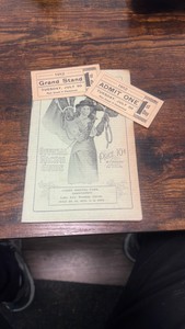1912 Lake Erie trotting circuit race program and tickets