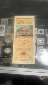 1938 pimlico Maryland jockey club race program