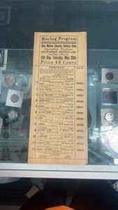 1933 horse racing program