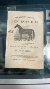 1871 the Kentucky stallion Len rogers booklet with multiple signatures
