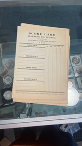1938 beaver lake ice racing score cards