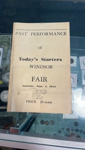 1945 Windsor fair race program