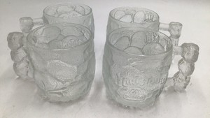 Vintage Flintstone glass mugs