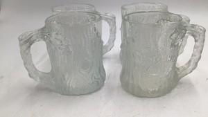Vintage Flintstone glass mugs