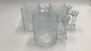 Vintage Flintstones glass mugs
