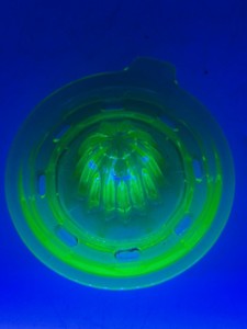 Uranium Glass Citrus Juicer