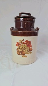 Vintage Ceramic Milk Can Cookie Jar