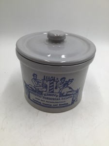 Vintage Ceramic Barber Shop Cookie Jar