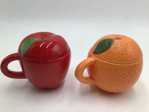 Vintage Ceramic Fruit Mug Set