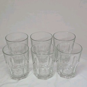 Vintage Arcoroc France Clear Glass Tumblers  Octime  Picardie Style (Lot of 6)