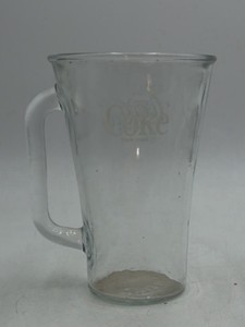 Vintage Coca-Cola Glass Mug  Embossed Logo, Tall Tankard Style