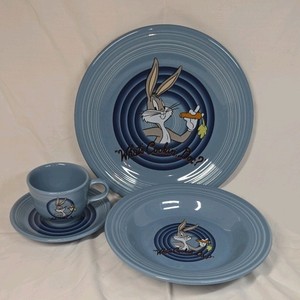 Vintage 1994 Fiesta Looney Tunes Bugs Bunny Whats Cookin, Doc Blue Set