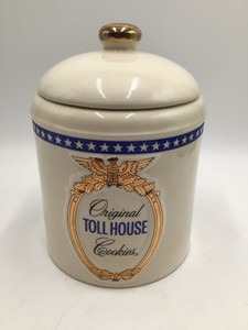 Vintage Nestle Toll House Cookies Ceramic Canister Jar