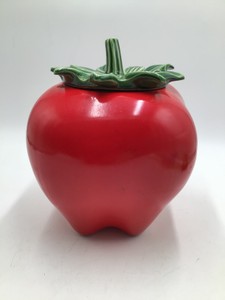 Vintage Ceramic Tomato Cookie Jar