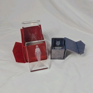 Vintage 3D Laser Etched Crystal