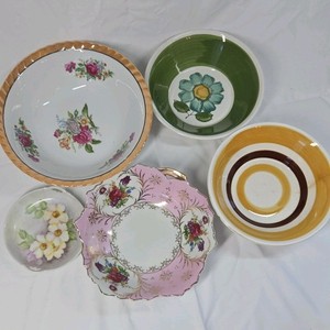 Assortment of vintage porcelain serving bowls