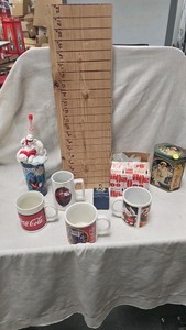 Coca Cola Cup Lot with tin CupTrain Car. Era Mug wbox