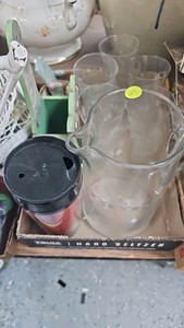 Pitcher and Glasses set with etc