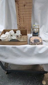 Shell Trinket Box, Tea Set, Painted Egg Dcor