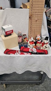 Coca Cola Musical Bank w Bears, tins, Planter, etc