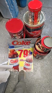 Assorted Coca Cola Tine Lot with Diet Coke Splenda Ad