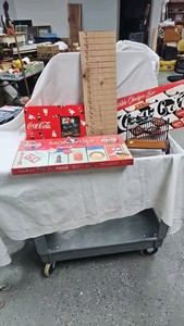 Coca Cola Checkers, Monopoly, Light Set, Minature Decorative Bench