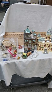Vintage Christmas and Snow Village Pieces