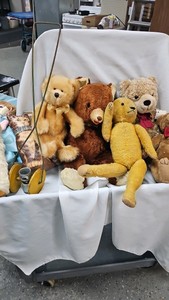 Vintage Dolls and Bears and Push Toy wbell