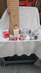 Lot of Various Coca Cola Mugs, Ornaments, Figures