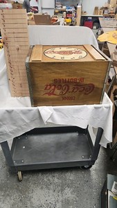 Wood Coke Crate with Divider