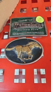 Heinekin and Horse Belt Buckles