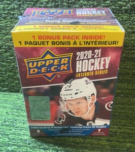 202021 Upper Deck NHL Hockey Blaster Box, 8 Cards per Pack, 7 Packs per Box, Chance to get Young Guns