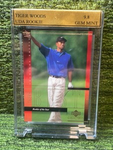 2000 Upper Deck Tiger Woods Collectibles Tigers Best Rookie of the Year, Graded 9.8 GEM MINT