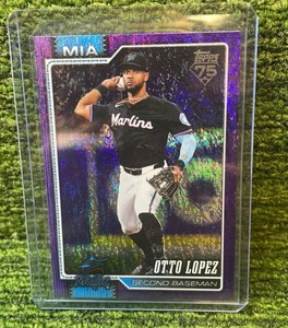 2025 Topps75 Purple Variation, OTTO Lopez, Miami Marlins #D 250