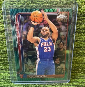 202526 Topps Chrome Basketball Eric Gordon 199, Philadelphia 76ers, Green Basketball Parallel