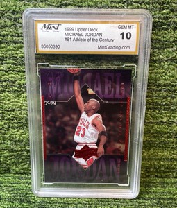 1999 Upper Deck Michael Jordan Athlete of the Century Graded 10 Chicago Bulls