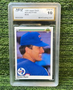 1990 Upper Deck, Nolan Ryan Texas Rangers graded GEM MT10