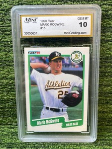 1990 Fleer MARK MCGWIRE Oakland Athletics graded GEM MT10