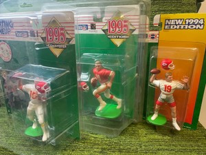 1995 & 96 Starting Lineups Lot, Joe Montana Kansas City Chiefs (3 in Total)