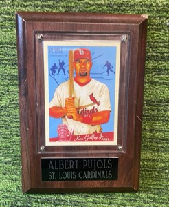 Albert Pujols St. Louis Cardinals Plaque with Ken Griffey Jr. Says... Trading Card Included