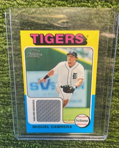 2011 Topps Lineage Miguel Cabrera, Detroit Tigers First Baseman Patch Card Insert