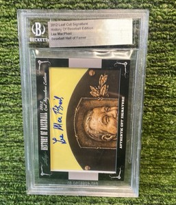 2012 Leaf Cut Signature History of Baseball Edition LEE MACPHAIL Beckett Encased