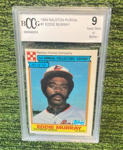 1984 Topps Ralston Purina, Eddie Murray BCCG Graded 9
