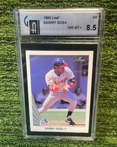 1990 Leaf Sammy Sosa Chicago White Sox Graded 8.5