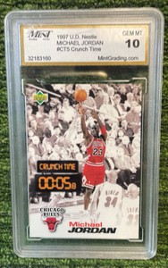 1997 Upper Deck Nestl Michael Jordan Crunch Time graded GEM MT 10