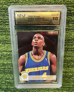 1993 Hoops Chris Webber Golden State graded GEM MT10