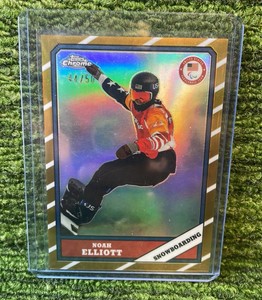 2026 Topps Chrome Winter Olympics Gold Noah Elliott Snowboarding50 Team USA