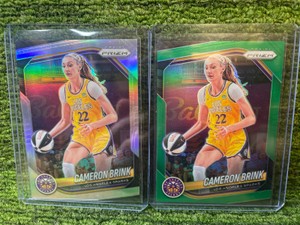 2025 PRIZM WNBA Cameron Brink, Silver and Green Parallel Refractor Los Angeles Sparks