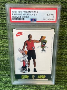 1993 NikeWarner Michael Jordan Palming Martian by Helmet Crest, PSA graded EXMT 6
