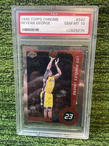 1999 Topps Chrome DEVEAN George PSA graded GEM MT 10 Los Angeles Lakers